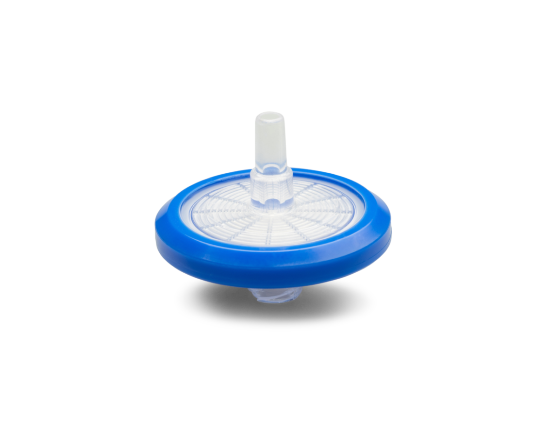 GVS ABLUO Spritzenfilter 13 Mm – CA-Membran 0,22 µm, Acrylgehäuse, Blau, 10 Stück, Für HPLC Und Proteinchemie