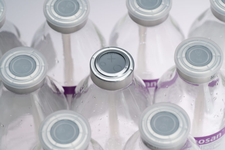 OZONOSAN Vacuum bottle with Microbubble System and latexfree plug